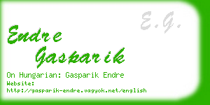 endre gasparik business card